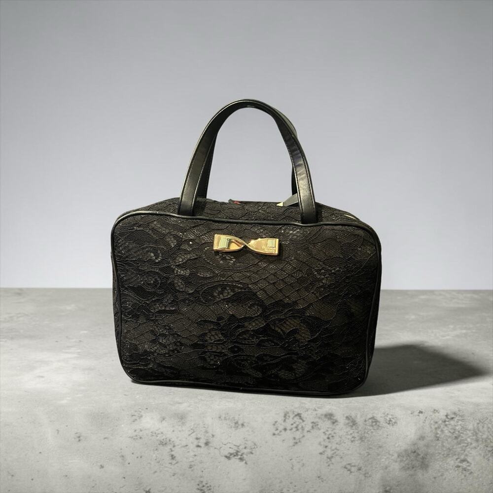 Victoria's Secret Black Lace Travel Case / Cosmetics Bag